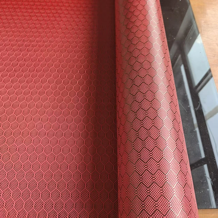 3K Red Woven Carbon Fiber Fabric